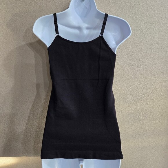 Express Black & Gray Sequin Geometric Lace Back Racerback Tank Size M - Picture 2 of 3